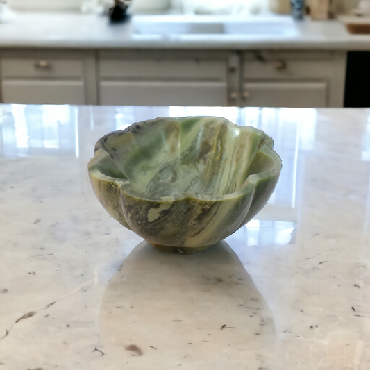 Serpentine Crystal Bowl - 8.89 cm