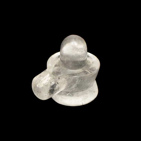 Crystal Shivling - 5.08 cm Handcrafted Crystal 93 Gram (Approx)