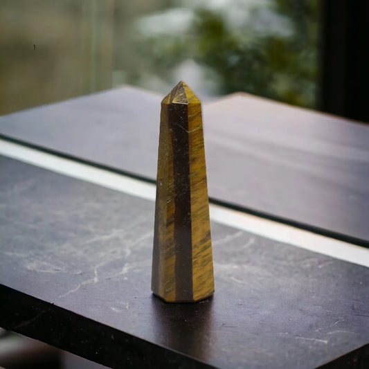 Natural Tiger Eye Pencil Crystal Wand - 7.62 cm