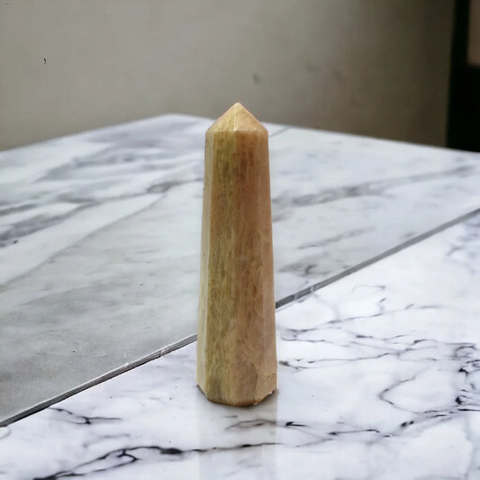 Natural Peach Moonstone Pencil Crystal Wand - 7.62 cm