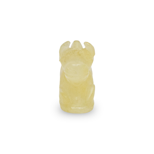 Yellow Aventurine Nandi - 17.78 cm Handcrafted Crystal 135 Gram (Approx)