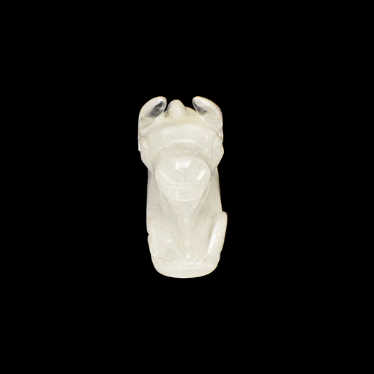 Clear Quartz Nandi - 17.78 cm Handcrafted Crystal 110 Gram (Approx)