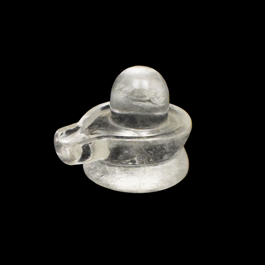 Crystal Shivling - 5.08 cm Handcrafted Crystal 79 Gram (Approx)