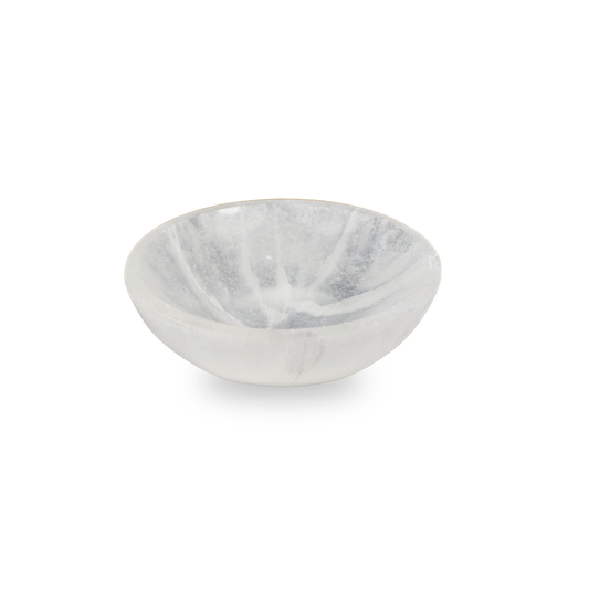 Selenite Round Bowl - 10.16 cm, Crystal for Cleansing & Charging