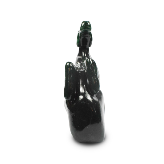 Green Aventurine Horse Sculpture Hand-Carved  12.7 cm Sculpture Hand Carved, 950 Gram
