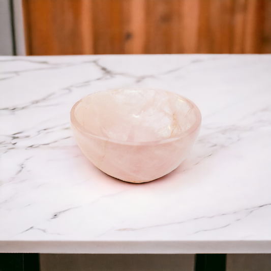 Rose Quartz Crystal Bowl - 7.62 cm