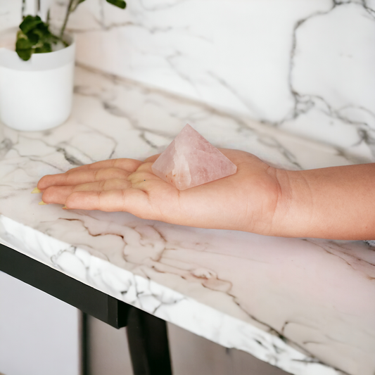 Rose Quartz Pyramid – 3.81 cm Crystal for Reiki & Healing (60 Gram)