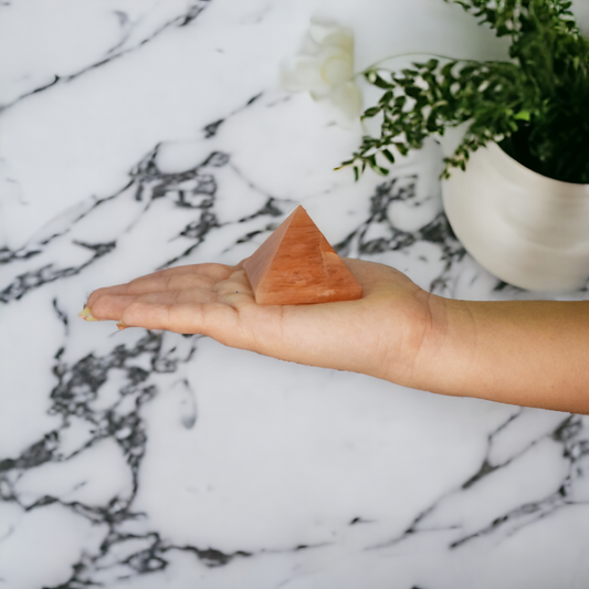 Red Aventurine Pyramid – 4.57 cm Crystal for Reiki & Healing (80-90 Gram)