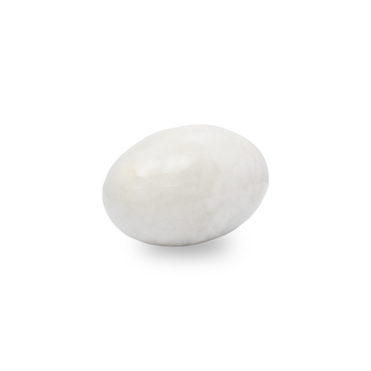 White Agate Lingam - 9.53 cm Handcrafted Crystal 380 Gram (Approx)