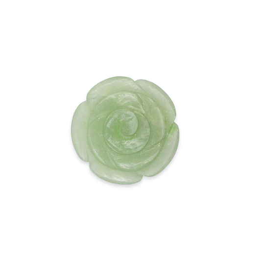 Green Aventurine Rose Flowers for Showpiece, Vastu & Feng Shui - 3.81 cm