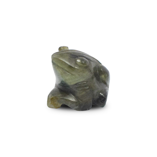 Labrodrite Frog - 5.08 cm Sculpture Hand Carved, 110 Gram