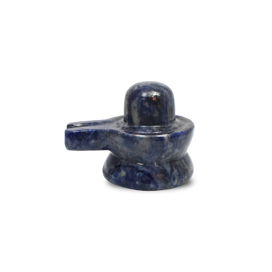 Lapis Lazuli Shivling - 7.62 cm Handcrafted Crystal 215 Gram (Approx)
