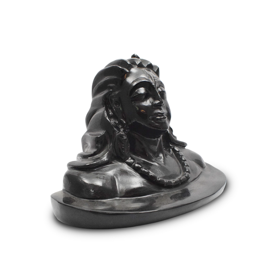 Black Obsidian Shiva Figurine - 12.7 cm Reiki Crystal Idol, 1715 Gram