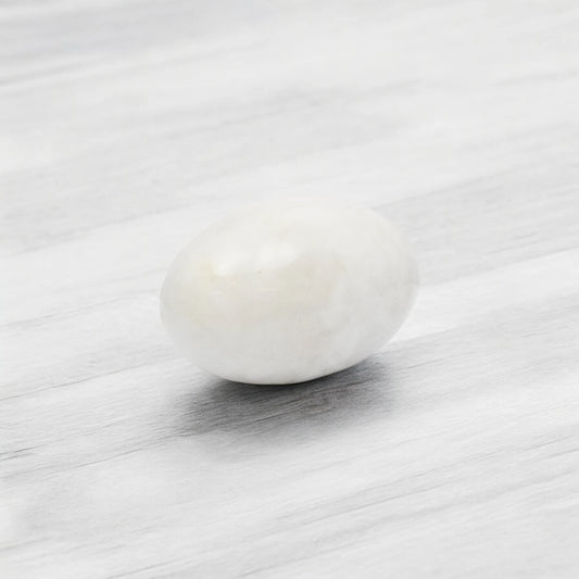 White Agate Lingam - 9.53 cm Handcrafted Crystal 380 Gram (Approx)