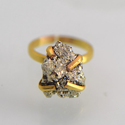 Golden Pyrite Money Magnet Ring / Money & Abundance