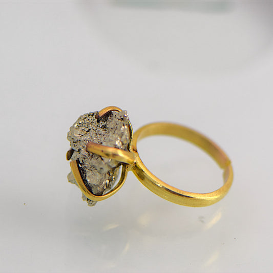 Golden Pyrite Money Magnet Ring / Money & Abundance