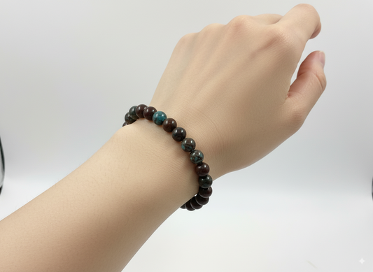 Chrysocolla Communication & Healing Bracelet ( 8 mm Beads )