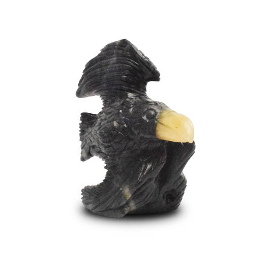 Iolite + Citrine Eagle -  15.24 cm Sculpture Hand Carved, 790 Gram
