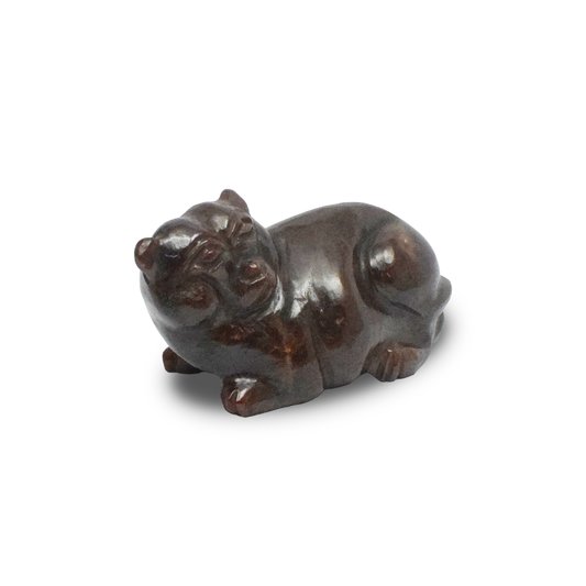 Gomed/Hesonite Raccoon - 7.62 cm Sculpture Hand Carved, 150 Gram