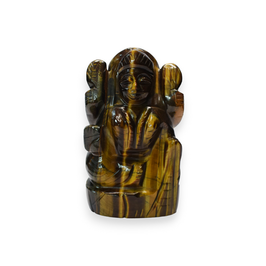 Tiger Eye Crystal Laxmi - 7.62 cm Handcrafted Figurine (170-180 Gram)