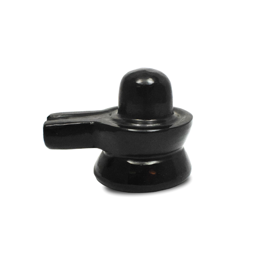 Black Obsidian Shivling - 7.62 cm Handcrafted Crystal 162 Gram (Approx)