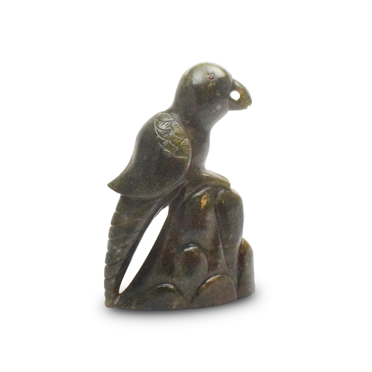 Nephrite Jade Parrot -  19.05 cm Sculpture Hand Carved, 1350 Gram