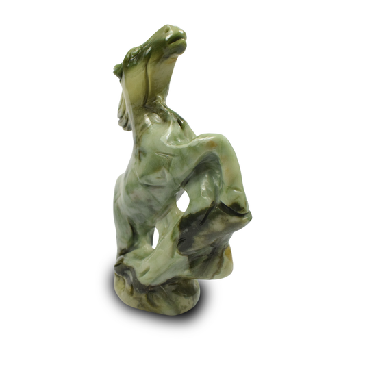 Serpentine Horse -  15.24 cm Sculpture Hand Carved, 549 Gram