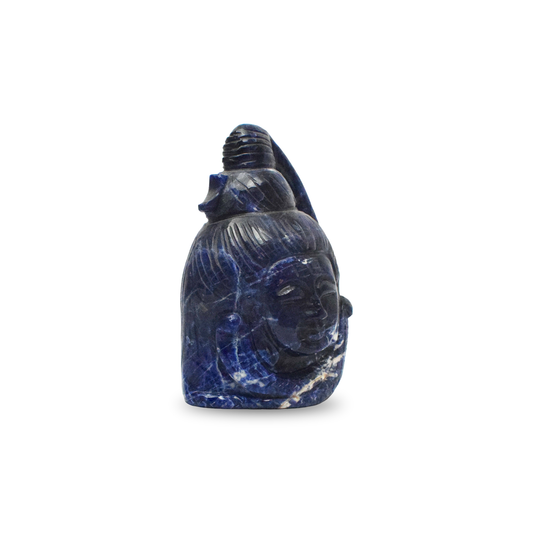 Sodalite Lord Shiva Head - 6.35 cm