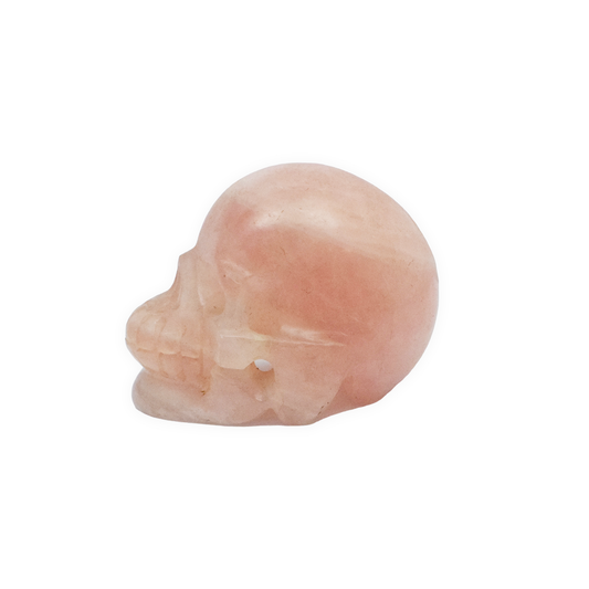 Natural Rose Quartz Crystal Skull Showpiece - 7.62 cm Handcrafted Showpiece (610 Gram)