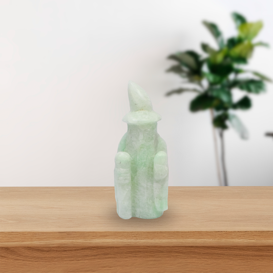 Amazonite Wizard Statue Figurine - 11.43 cm
