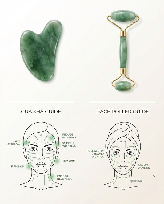Green aventurine massage roller / gua sha
