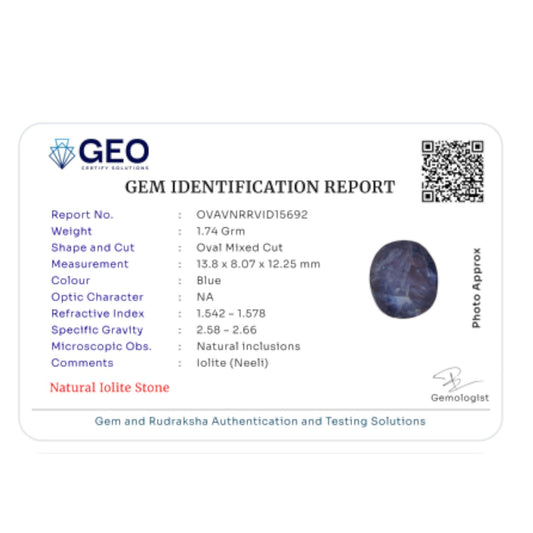 Natural Iolite 8.7 Carat