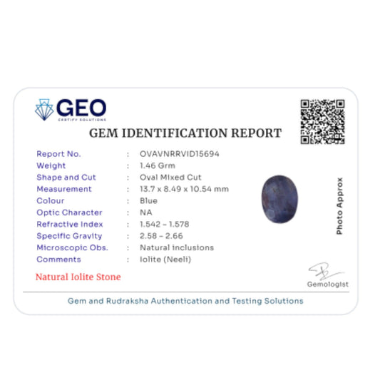 Natural Iolite 7.3 Carat