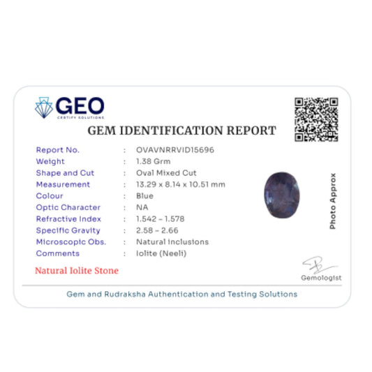 Natural Iolite 6.9 Carat