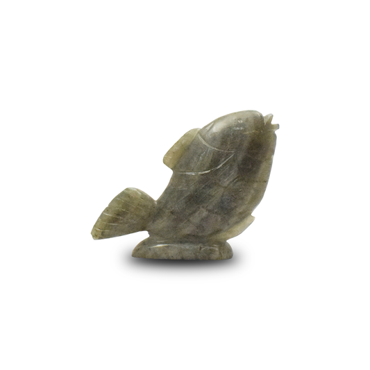Labrodorite Fish -  8.89 cm Sculpture Hand Carved, 150 Gram