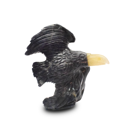 Iolite + Citrine Eagle -  15.24 cm Sculpture Hand Carved, 790 Gram