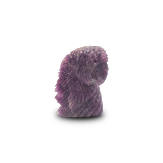 Lepidolite Parrot -  8.89 cm Sculpture Hand Carved, 225 Gram