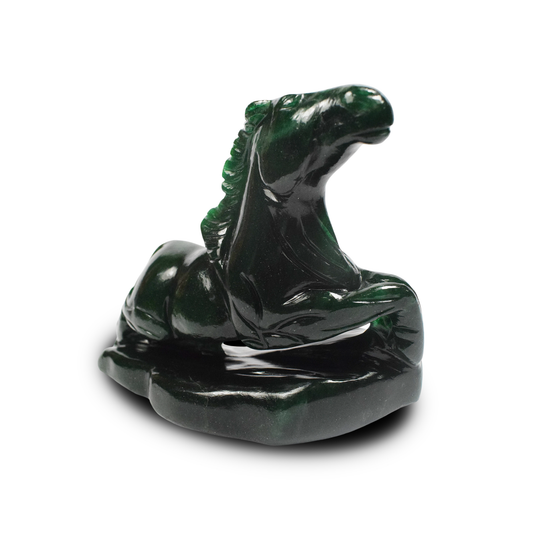Green Aventurine Horse -  12.7 cm Sculpture Hand Carved, 1220 Gram