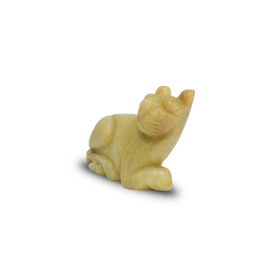 Cats Eye Cat - 7.62 cm Sculpture Hand Carved, 160 Gram