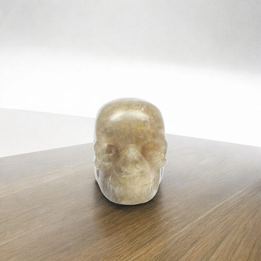 Natural Smoky Quartz Crystal Skull Showpiece - 8.89 cm Handcrafted Showpiece (990 Gram)