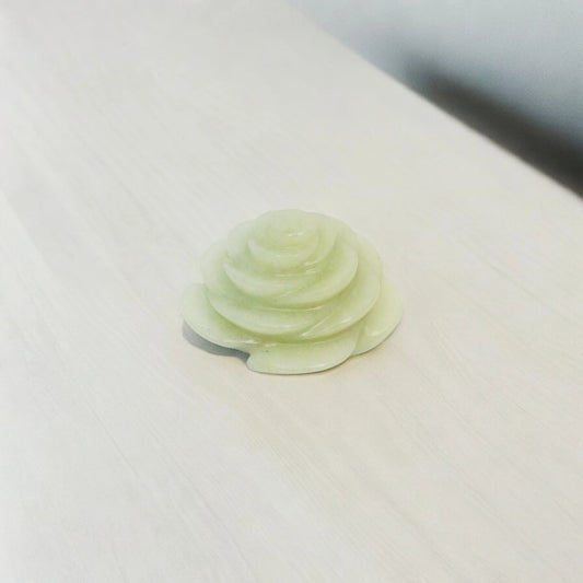 Green Aventurine Rose Flowers for Showpiece, Vastu & Feng Shui - 5.08 cm Handcrafted Showpiece (150 Gram)