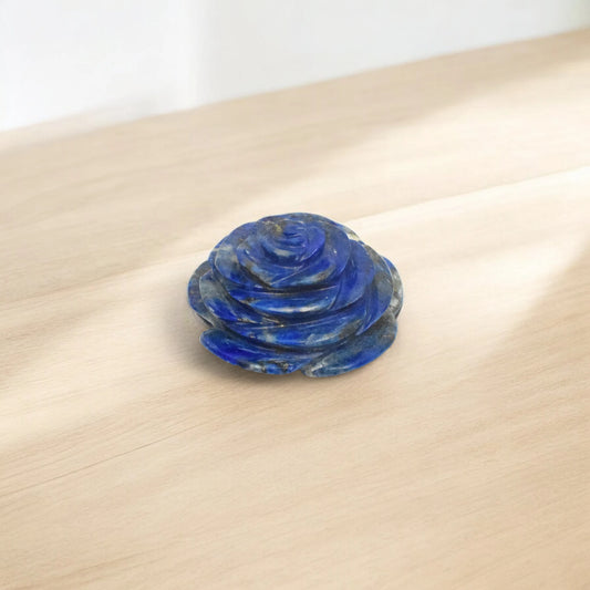 Lapis Lazuli Rose Flowers for Showpiece, Vastu & Feng Shui - 5.08 cm Handcrafted Showpiece (150 Gram)