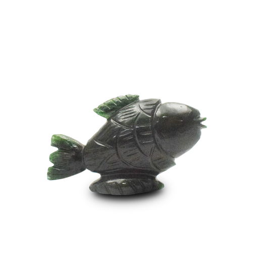 Green Aventurine Fish -  6.35 cm Sculpture Hand Carved, 120 Gram