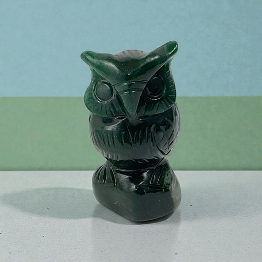 Green Aventurine Owl
