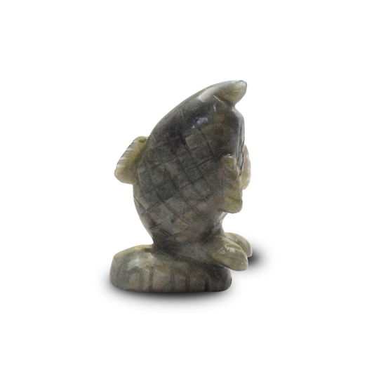 Labrodorite Fish -  7.62 cm Sculpture Hand Carved, 150 Gram