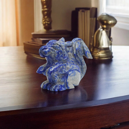 Lapis Lazuli Squarel - 7.62 cm Sculpture Hand Carved, 190 Gram