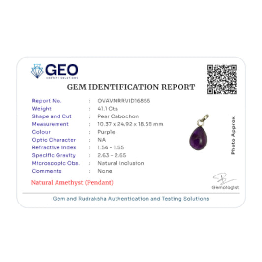 Natural Amethyst Pendant - 41.1 Carat
