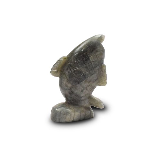 Labrodorite Fish -  7.62 cm Sculpture Hand Carved, 150 Gram