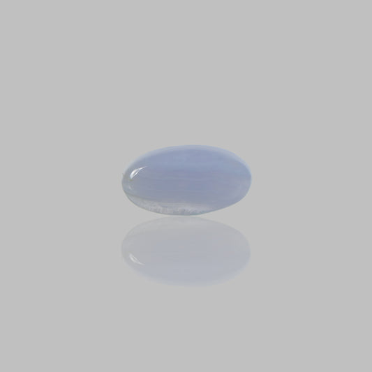 Blue Lace Agate Smooth Cabochon Oval Shape Stone - 21.1 Ct