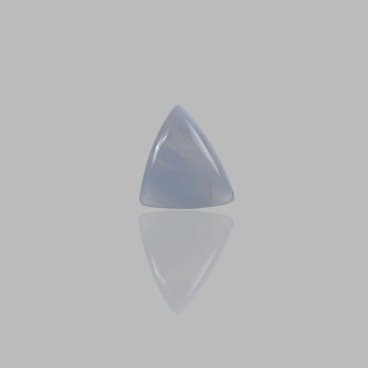 Blue Lace Agate Smooth Cabochon Triangle Shape Stone - 14.3 Ct